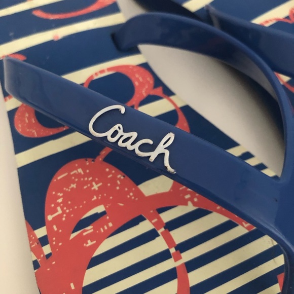 Coach Nautical Flip Flops - Picture 2 of 8